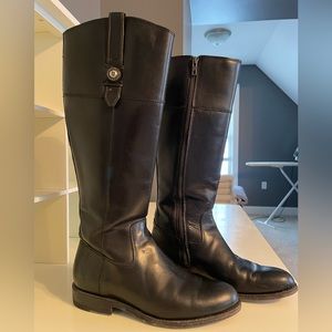 Frye Tall Black Leather Boots